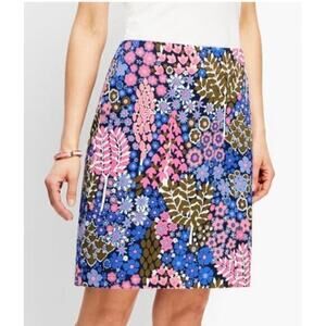 Talbots stretch cotton floral skirt 10